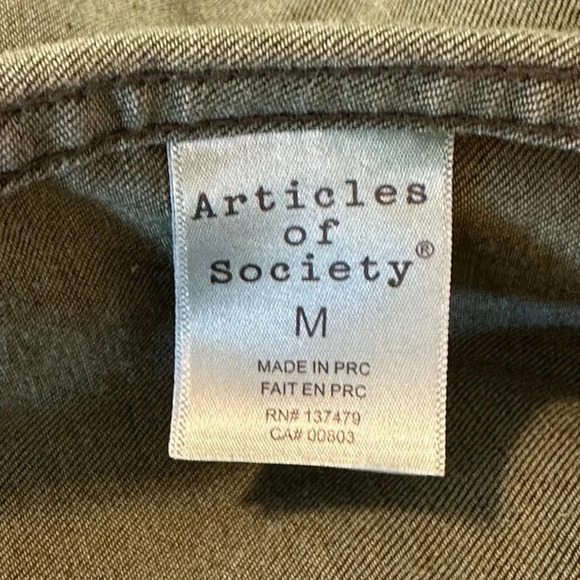 NWT’S. Articles of Society Taylor Dark Fern Green Denim Jean
Jacket, - Picture 6 of 11